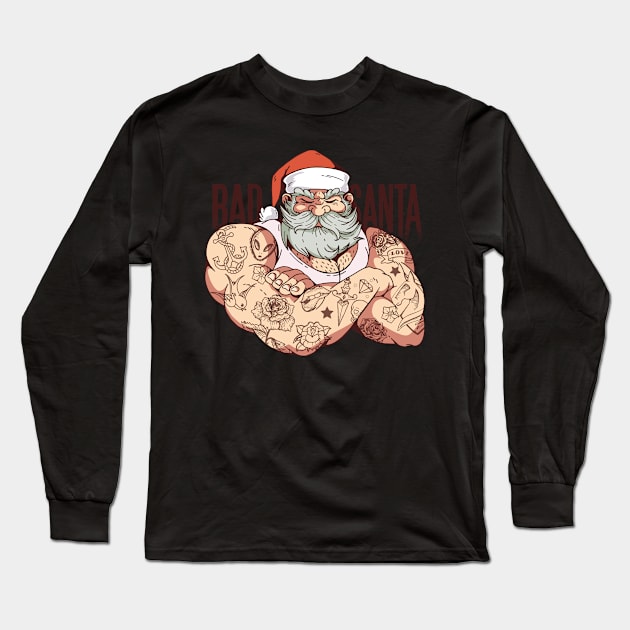 Bad Santa Long Sleeve T-Shirt by EarlAdrian